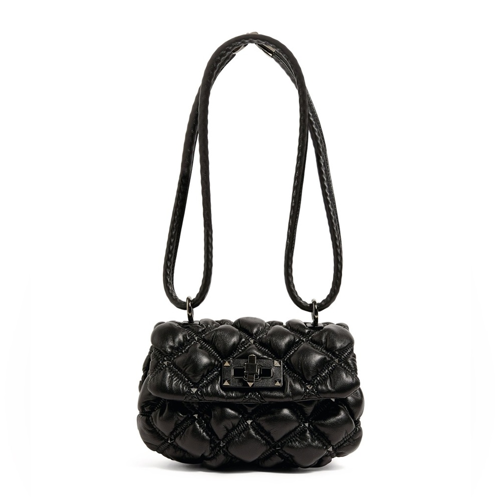 Valentino Garavani Small Nappa Spikeme Shoulder & Crossbody Bag in Black